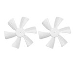 RV Vent Fan Blade - White 6" Replacement Fan Blade, 3/32" (0.094") Round Bore RV Fan Blades for Bathroom Roof Vent Range Hood, 2 Pack