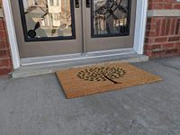 All Natural Coir Mats Beautiful Tree Design Entrance Floor Door Indoor and Outdoor with Robust PVC Back Gift Home House Patio … (24X36 Inches)