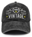 44th Birthday Decorations for Men Women, 44 Years Old Party Supplies Baseball Cap, Adjust Vintage 1980 Hat Limited Edition