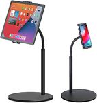 GADGETSWEAR Desktop Tablet Holder (6 Months Extended Warranty), Mobile Phone Stand, Tablet Stand, Mobile Holder, Adjustable & Foldable Mobile Stand, Tab Stand Holder (Up to 10.5 inch) - Black