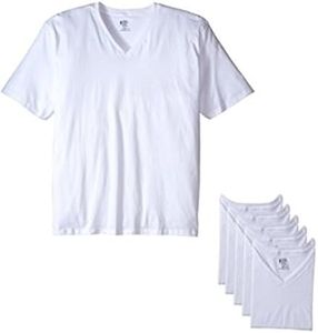 Jockey Men's T-Shirts Tall Man Classic V-Neck - 2 Pack - White - 4X-Large