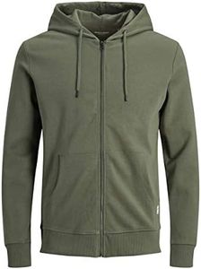 JACK & JONES Jjebasic Sweat Zip Hood Noos Cardigan, Dusty Olive, M Homme