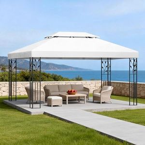 Instahut 4x3 Marquee Gazebo, Camping Tent Wedding Gazebos Garden Shed Iron Frame Outdoor Party Canopy Patio Carport Car, Sturdy Legs Water Resistant and UV Grey