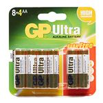 AA Batteries - GP Ultra - Pack of 12 | Double a Long Lasting 1.5v Alkaline Battery