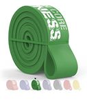 Crossfit Bands for Physical Therapy, Flexibility, Mobility, Traction, Shoulder Hip Impingement Banded Distraction, Rehab, Kipping, WOD and Pull up Assistance - Long Pullup Rubber Band Green Large