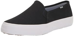 Keds Women's Double Decker Canvas Sneaker, Black, 7.5 W US