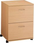 Nexera 2-Drawer Essentials Rolling Filing Cabinet, Natural Maple