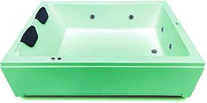 MADONNA Phoenix 6 Feet Acrylic Bathtub with Whirlpool Massage System - Green