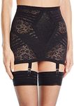 Rago Women's Extra Firm Shaping Open Bottom Fashion Girdle, Black, Small (26)