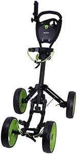 MacGregor Deluxe VIP 4 Wheel Golf Buggy/Trolley/Cart/Trundler - Black/Green