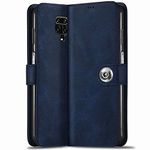 TheGiftKart Flip Cover for Redmi Note 10 Lite/Note 9 Pro/Pro Max/Poco M2 Pro (Faux Leather | Blue)