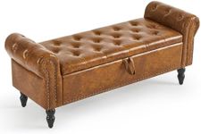 Furniliving Storage Ottoman Bench, 