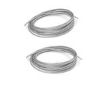 Picture Hanging Wire, 2pcs Picture Wire Heavy Duty 1.5mm * 2m Adjustable Stainless Steel Wires Ropes for Mirror - Hold Up to 90KG