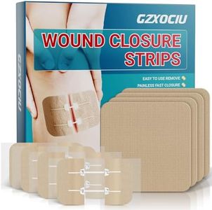 GZXOCIU Emergency Wound Closure Strips: Adjustable High Adhesivas & Customized Skin Tones Zip Stitch Band & Butterfly Bandaids Without Stitches Easy to Use Quick Clot Laceration Closure Device (4)