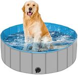 Dog Pool for Medium Dogs, Plastic Pool for Dogs, Dog Bathtub Portable, Foldable Pool (40''x 12'')