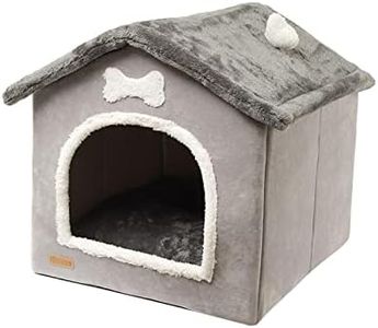 Mycenae Cute Dog Bed House, with Comfort Cushion, Indoor Dog Kennel, Pet Bed House, Cat House, Semi Enclosed, Anti Slip, Winter Warm Pet Bed, for Small Medium Dogs Cats, XL