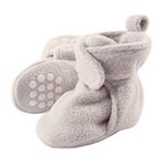 Luvable Friends Baby Girls' 21151_LightGray_0-6m Slipper Sock, Grey, 0-6 Months