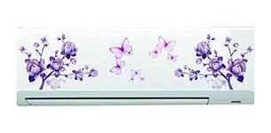 DivineDesigns™ Vinyl Colorful Butterflies Air Conditioner Sticker for Home Living Office, Fridge Sticker - Pack of 1 (Multicolor, Standard Size, Fit for All Models/Sizes/Brands)