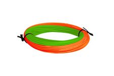 Snowbee XS-Plus XS-tra Distance Floating Fly Fishing Line - 120' Length, Short Head, Effortless Casting, Hi-Viz Chartreuse/Orange - EXD7F