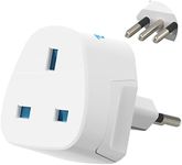 UK To Italy Plug Adapter | MyTravelPal® Travel Plug Adapter UK to Italy | Italian Travel Adaptor For Use in Italy, Chile, Vatican City & More | Type L UK to Italy Plug Adapter