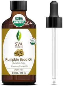 SVA Pumpkin Seed Oil Organic - 4 Fl Oz – 100% Natural Cold Pressed Organic Pumpkin Oil - for Face, Skin Care, Hair Care, Scalp Massage & Body Massage – Carrier Oil with Dropper