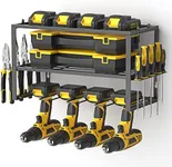 Spacecare Power Tool Organizer- Power Drill Tool Holder- Heavy Duty Tool Shelf & 1 Pack 3 Layers Tool Rack Cordless Drill Holder- Floating Tool Shelf Wall Mounted Tool Storage Rack for 4 Drill Holders