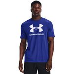 Under Armour Men's Sportstyle Logo Short Sleeve T Shirt, (400) Royal / / White, Large