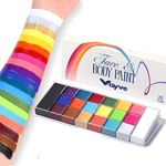 VAYVE Face Body Paint Oil Palette, Professional Flash Non Toxic Safe Tattoo Halloween FX Party Artist Fancy Makeup Painting Kit for Kids and Adult, 20 Colors