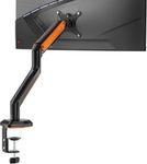 Lions Head Single Monitor Mount up to 22 to 32 inches Screen, Max Weight support 9 kg Each Arm, Adjustable Monitor Stand, Sturdy Steel Monitor Arm with 180° Swivel, Tilt, 360° Rotation for Home Office, VESA 75/100mm