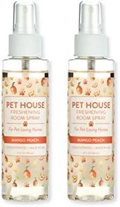 One Fur All Concentrated Room Spray 4 OZ Dog and Cat Friendly Air Freshener for Pet Odor, Mango Peach, Pack of 2