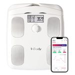 InBody Dial H20 Body Fat Scale - InBody Scale for Body Weight, Fat Percentage and Muscle Mass - Gym Accessory for Men & Women, Body Fat Measurement Device - Bluetooth-Connected, Soft White