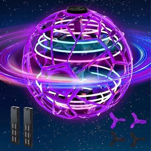 UranHub Flying Orb Ball Toy, 2024 Upgraded Boomerang Galaxy Ball - Up to 30 Minutes of Flight Time, Hover Galaxy Ball Toy for Kids Adults, for Indoor and Outdoor Use (Purple)