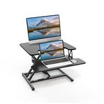 ERGOMAKER Standing Desk Converter, 22"/55cm Wide Height Adjustable Quick Sit to Stand Up Desk Riser