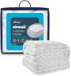 Silentnight Airmax 800 Single Mattress Topper - Extra Thick Deep Fitted Mattress Enhancer with 8cm Thick Cushioning, Mesh Sides to Increase Airflow and Elasticated Straps - 90x190cm, Single