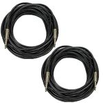 HeyTones Professional 10 Feet 12 Gauge 1/4" to 1/4" TS Speaker Cables - 12AWG 10ft DJ/PA Speaker Cords Amp Audio Wires - 2 Pack