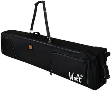 WOLT | Rolling ski bag - Padded Snowboard Bag Carrier with Wheels for Air Travel, fit to Double Pairs of Skiis up to 190