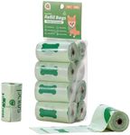 Asahi Paws Degradable Poop Waste Bag Greener with d2w Controlled-Life Plastic Technology 100% Leakproof, Sorted Scent, Easy Tear, Extra Thick & Strong Poop Bags for Dogs & Cats (Degradable 120 Bags)