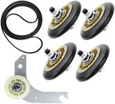 Dryer Repair Kit Compatible With electrolux Dryers Includes 137315300 Dryer Belt(1pc), 134715900 Drum Support Wheel(4pcs) and 134793500 Idler Pulley(1pc), Figure 7 Shows More Compatible Models