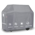 Turtle Life BBQ Grill Cover, 64 Inch Heavy Duty Waterproof 4-6 Burner Barbecue Gas Grill Covers for Weber Genesis Char-Broil Brinkmann, No Fading Within 2 Years, Grey