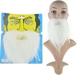 The Flash Store Fake Beards for Adults Kids - Costume Accessories - Beard & Mustache - Fake Mustaches（White）