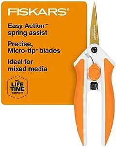 Fiskars 5 Inch Titanium Micro-Tip Easy Action Scissors