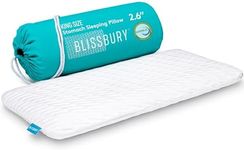BLISSBURY King Thin 6.5cm Stomach Sleeping Memory Foam Pillow. Slim, Flat, Cooling Sleep for Belly or Back with Soft Washable Cover, Neck and Head Support for Men and Women Bedding Accessories