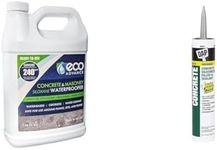 Eco Advance Concrete/Masonry Siloxane Odorless Spray-On Application Waterproofer Concentrate, Safe & DAPConcrete Watertight Filler and Sealent 10.1 Ounce Gray