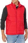 Amazon Essentials Men's Midweight Puffer Vest, Red, Small