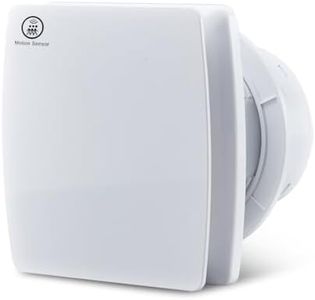 Hehou Bathroom Exhaust Automatic Fan for Wall and WIndow,Quiet 4 In Bathroom Motion Sensor and Delay Time Exhaust Fan with O Ring White 80 CFM Vent Fan