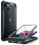 i-Blason Transparent Case for iPhone 14 / iPhone 13 (6.1 Inch) Bumper Case 360 Degree Mobile Phone Case Robust Protective Cover [Ares] with Screen Protector 2022 (Black)