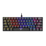 Ant Esports MK1200 Mini Wired Mechanical Gaming Keyboard with RGB Backlit Lighting and 60% Compact Form Factor - Red Switch