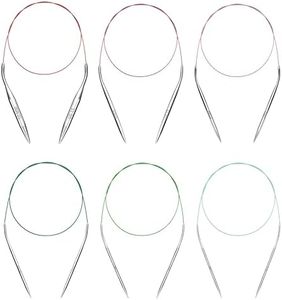Circular Knitting Needles Set Round Needle Metal Magic Loop 40 Inch Size 15 13 11 10 8 7 6 5 4 1.5