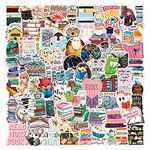 100Pcs Reading Time Stickers Laptop Car Scrapbook Phone Skateboard Moto Bicycle Bike Bumper I Love Reading Stickers Vinyl Waterproof Aesthetic Stickers Pack for Teens Girls Adults Children