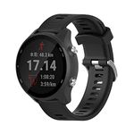 Compatible for Garmin Forerunner 245/245M, 20mm Width Silicone Wristband Replacement Watch Band for Garmin Forerunner 245/245M/645 Smart Watch (Black)